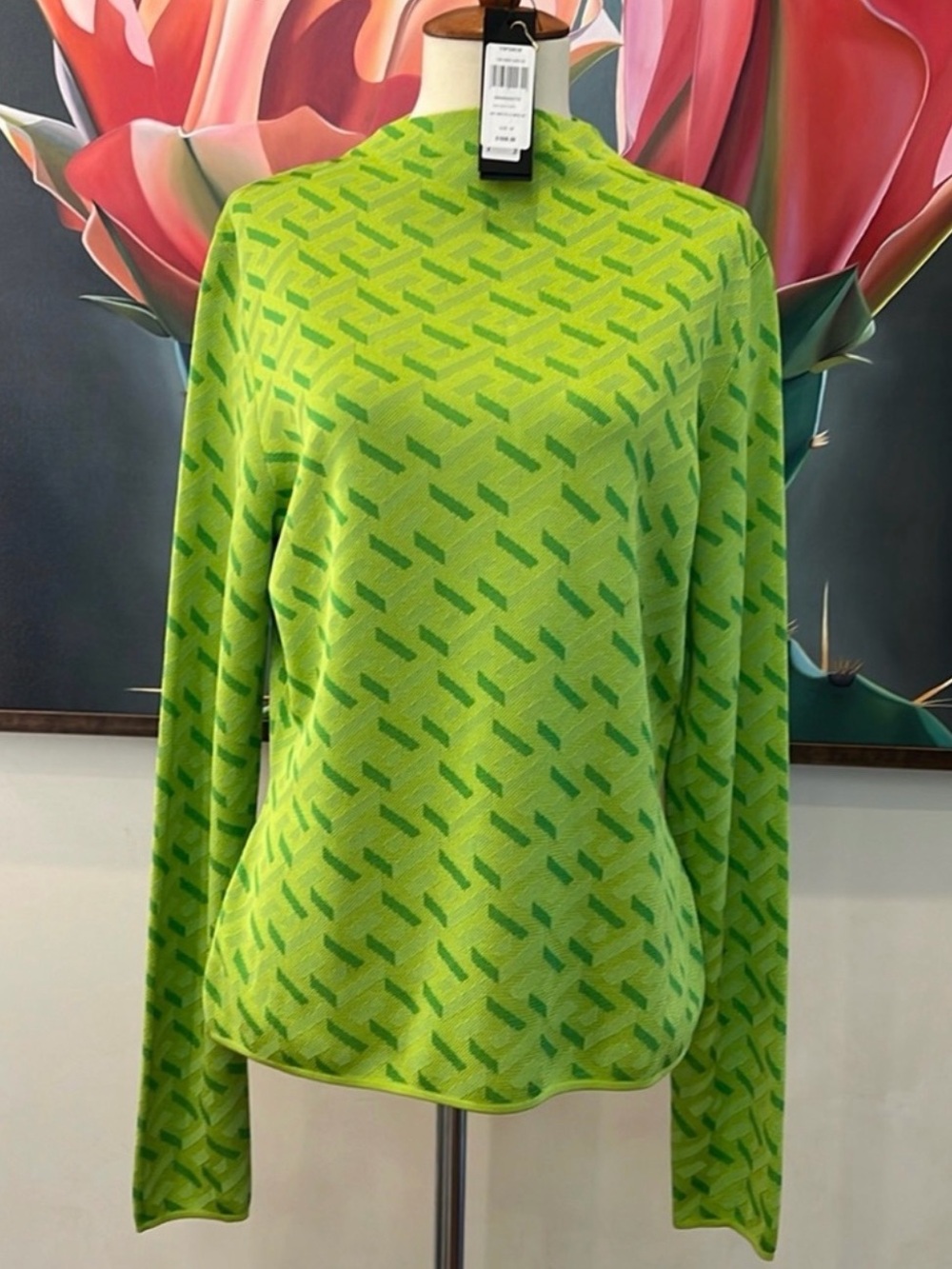 Versace Jacquard Silk-Blend Sweater